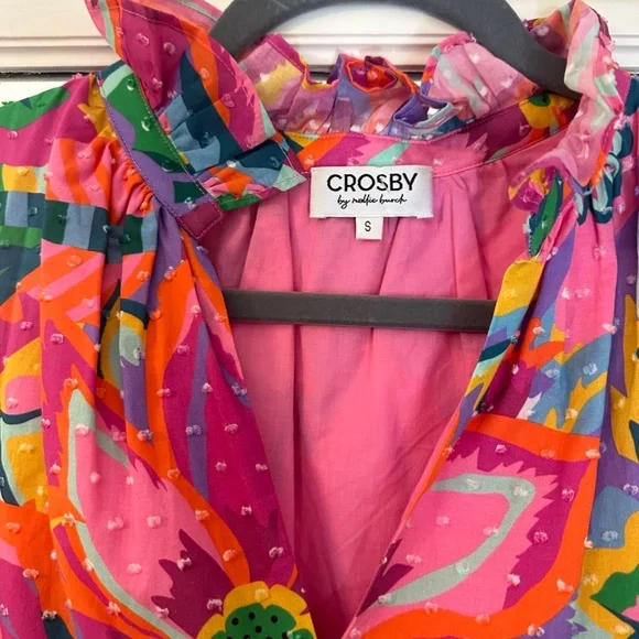 CROSBY by Mollie Burch printed tiered midi dress - Picture 2 of 2